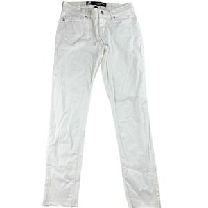 Karl Lagerfeld Paris Jeans Women 6 White Skinny Fringe Cropped Raw Hem L8KK6230
